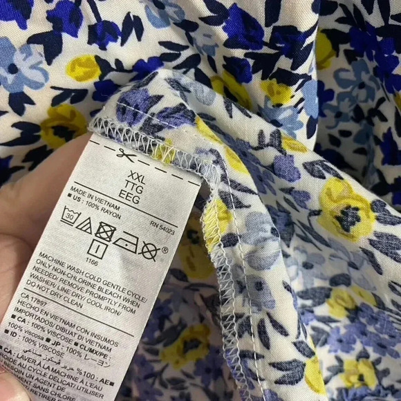 Old Navy Yellow and Blue Floral Shift Dress - Picture 7 of 11